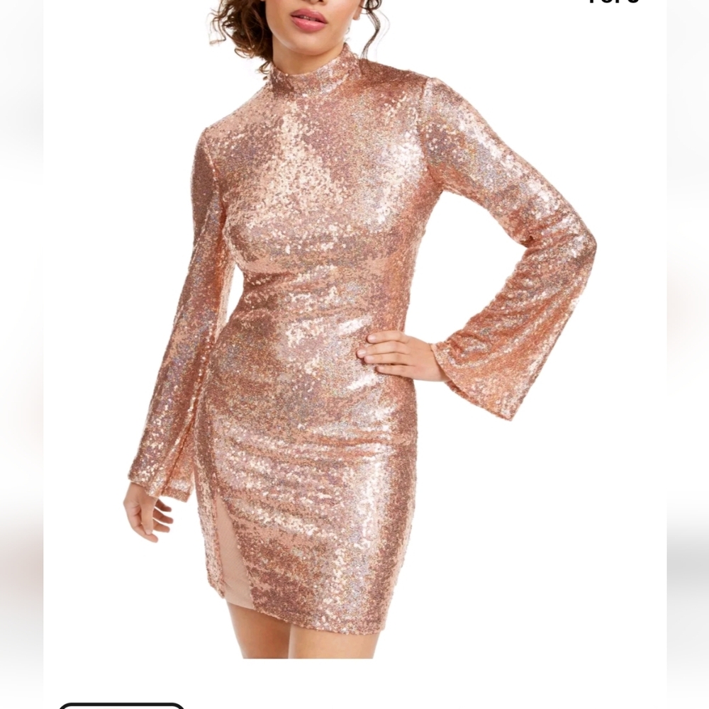 City Studio sequin Long Sleeve Dress size 1
